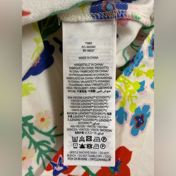 BODEN Alicia Floral Button-Front Sleeveless Top Multicolor US 6 - Picture 11 of 11